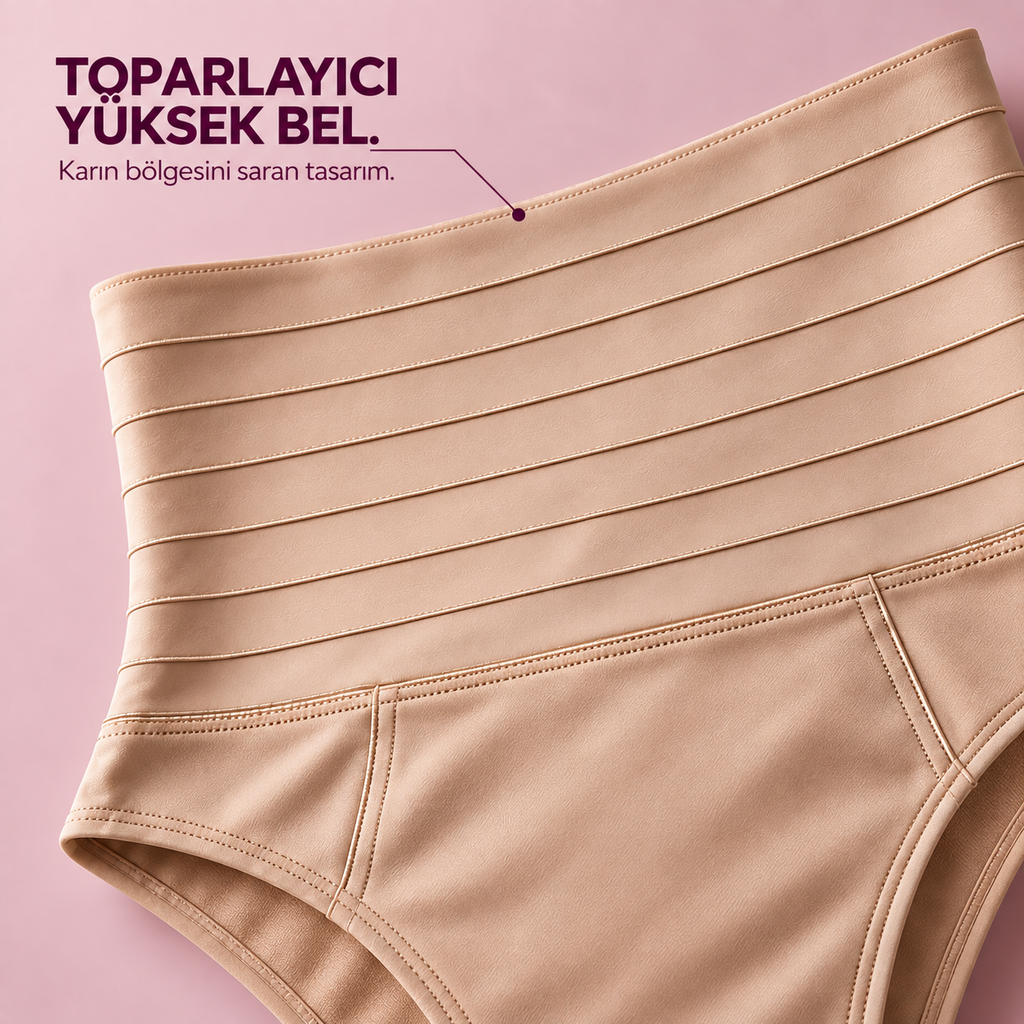 Lioraform Bel İncelten Görünüm Sunan Katmanlı Yüksek Bel String Külot – Ten Rengi